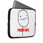 Poker-Gesicht - Laptop-Hülse Laptopschutzhülle (Vorne Rechts)