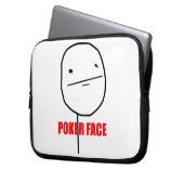 Poker-Gesicht - Laptop-Hülse Laptopschutzhülle (Vorderseite Links)