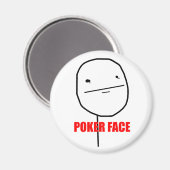 Poker-Gesicht - Magnet (Vorderseite/Rückseite)
