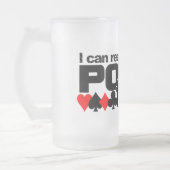 Poker-Gesicht-Tasse Mattglas Bierglas (Links)