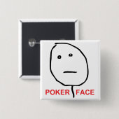 Poker-Gesicht (Text) Button (Vorne & Hinten)