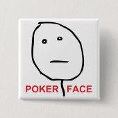 Poker-Gesicht (Text) Button (Vorderseite)