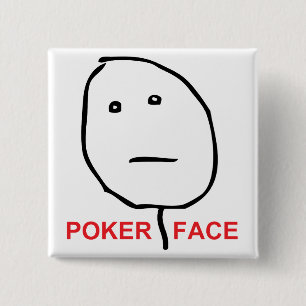 Poker-Gesicht (Text) Button