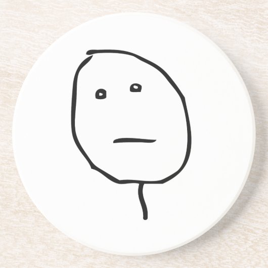Poker-Gesicht Untersetzer (Vorne)