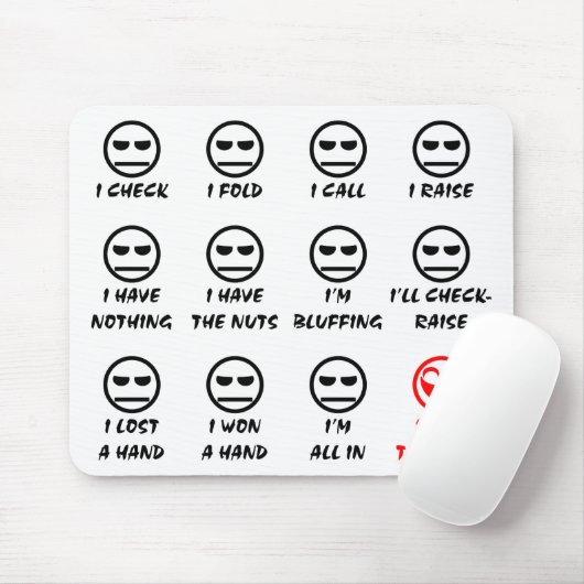 "Poker-Gesichter " Mousepad (Mit Mouse)