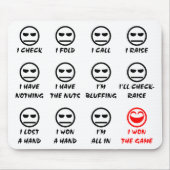 "Poker-Gesichter " Mousepad (Vorne)