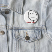 Poker-Gesichts-Raserei-Comic Button (Beispiel)