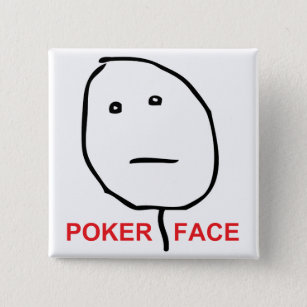 Poker-Gesichts-Raserei-Gesicht Meme Button