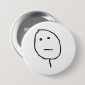 Poker-Gesichts-Raserei-Gesicht Meme Button (Vorne & Hinten)