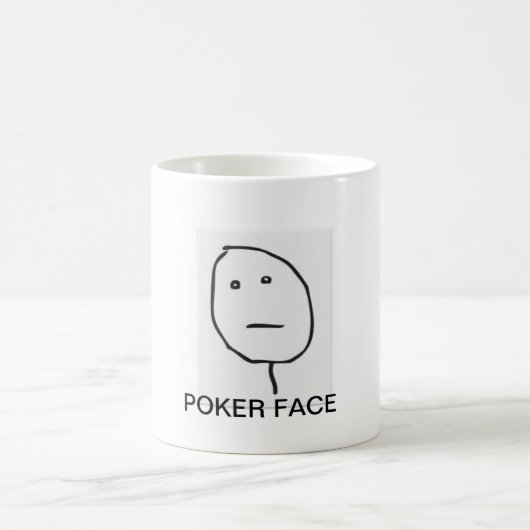 POKER-GESICHTS-TASSE KAFFEETASSE (Mittel)