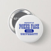 Poker-Gesichts-Universität Button (Vorne & Hinten)