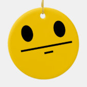 Poker-Gesichtsgesicht Keramik Ornament (Hinten)