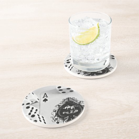 Poker Getränkeuntersetzer (Seite)