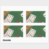 Poker gewinnen sechs bis zehn rechteckiger aufkleber (Blatt)