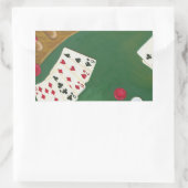 Poker gewinnen sechs bis zehn rechteckiger aufkleber (Tasche)