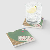 Poker gewinnen sechs bis zehn steinuntersetzer (Seitenansicht)