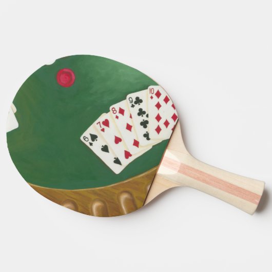 Poker gewinnen sechs bis zehn tischtennis schläger (Seitenansicht)