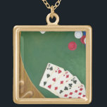 Poker gewinnen sechs bis zehn vergoldete kette<br><div class="desc">Wenn nur jeder Poker so gut wäre! Ein Sechs bis Zehn Straight ist die Gewinnerhand in diesem Gemälde von Chariklia Zarris. Geben Sie sich eine gewinnbringende Hand,  indem Sie dieses Stück kaufen!</div>