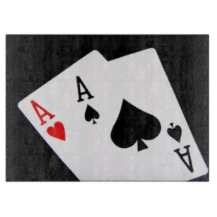 Poker Glass Cutting Board Schneidebrett