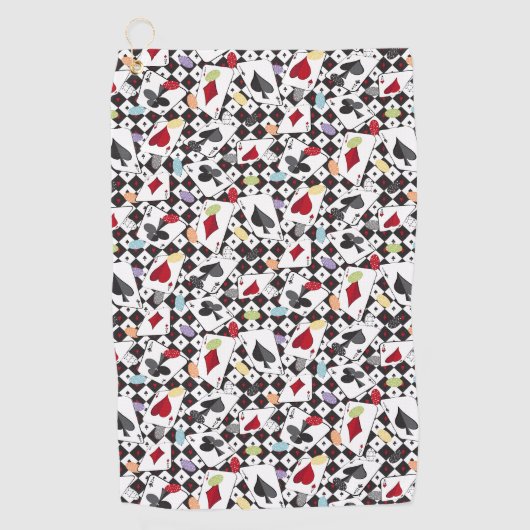 Poker Golfhandtuch (Vorderseite)