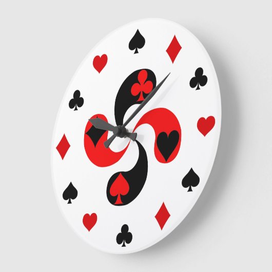 Poker Große Wanduhr (Winkel)