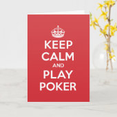 Poker-Grußkarte behalten Ruhe wiedergeben Karte (Gelbe Blume)