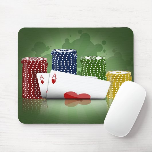 Poker hält sie Mousepad (Mit Mouse)