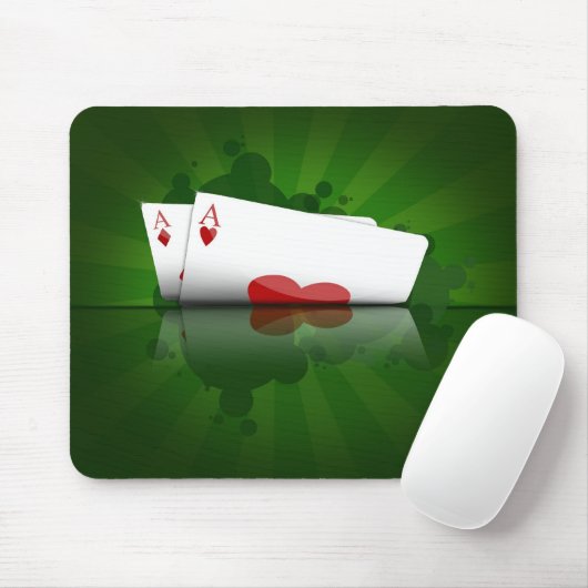Poker hält sie Mousepad (Mit Mouse)
