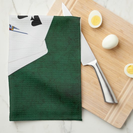 Poker Hand - drei von einer Art - Ass Handtuch (Viertel Falte)