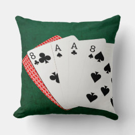 Poker Hand - Hand des Toten Kissen
