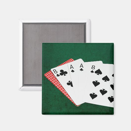 Poker Hand - Hand des Toten Magnet (Vorderseite/Rückseite)