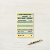 Poker Hand Ranking Erinnerung Blu & Gelb Streifen Post-it Klebezettel (Auf Schreibtisch)