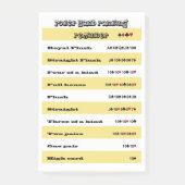 Poker Hand Ranking Erinnerung mit gelben Streifen Post-it Klebezettel (Vorderseite)