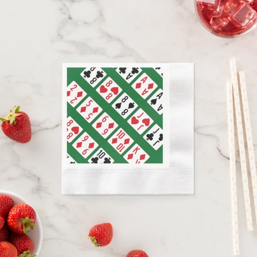 Poker Hand Ranking mit Visuals Serviette (Beispiel)