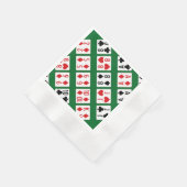 Poker Hand Ranking mit Visuals Serviette (Ecke)