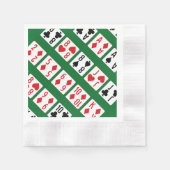 Poker Hand Ranking mit Visuals Serviette (Vorderseite)