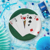Poker Hände - eine Seite - As Pappteller (Party)