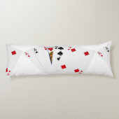 Poker Hände - eine Seite - As Seitenschläferkissen (Rückseite)