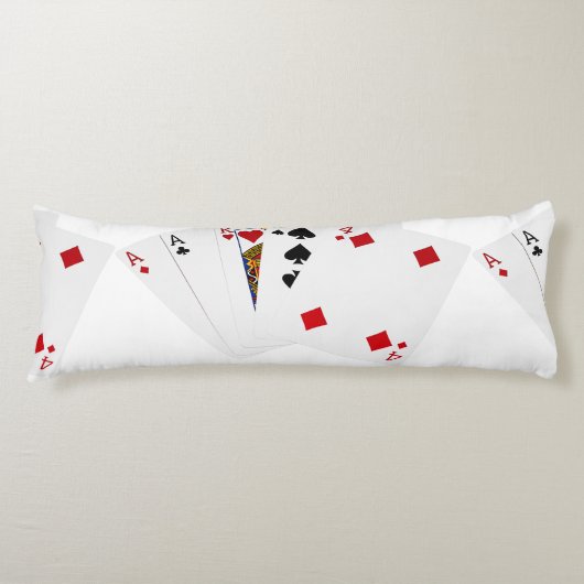 Poker Hände - eine Seite - As Seitenschläferkissen (Vorderseite)
