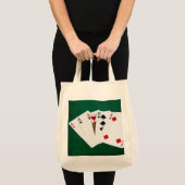 Poker Hände - eine Seite - As Tragetasche (Vorderseite (Produkt))
