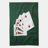 Poker Hände - Eine Seite - Jack Geschirrtuch (Vertikal)