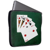 Poker Hände - Eine Seite - Jack Laptopschutzhülle (Vorne Rechts)