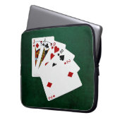 Poker Hände - Eine Seite - Jack Laptopschutzhülle (Vorderseite Links)