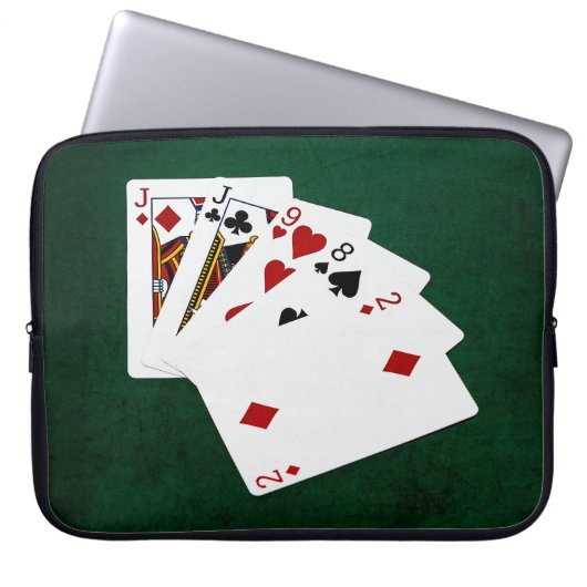 Poker Hände - Eine Seite - Jack Laptopschutzhülle (Vorderseite)