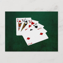 Poker Hände - Eine Seite - Jack Postkarte