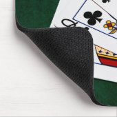 Poker Hände - Flush - Clubs Anzug Mousepad (Ecke)