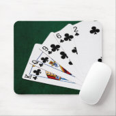 Poker Hände - Flush - Clubs Anzug Mousepad (Mit Mouse)
