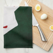 Poker Hände - Flush - Herz-Anzug Küchentuch (Viertel Falte)