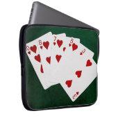 Poker Hände - Flush - Herz-Anzug Laptopschutzhülle (Vorne Rechts)