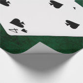 Poker Hände - Flush - Spades Anzug Geschenkpapier (Ecke)